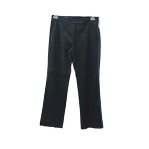 Liliu Black Velvet Corduroy High Rise Straight Leg Pants Womens 32 x 32